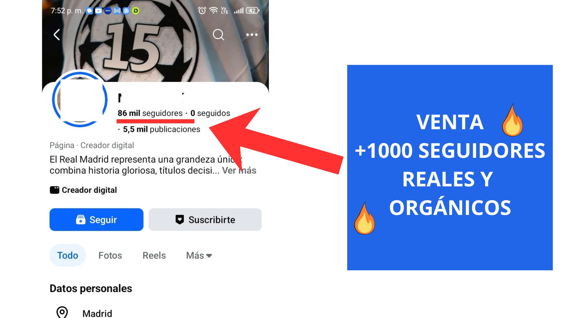 🏪  1000 SEGUIDORES LOCALES Y ORGÁNICOS PARA FACEBOOK CON GARANTÍA INCLUÍDA ♻️ (ATRAE CLIENTES REALES)